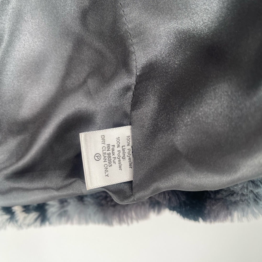 Dennis Basso Faux Fur Jacket - Black and Gray Animal Print - Picture 5 of 6